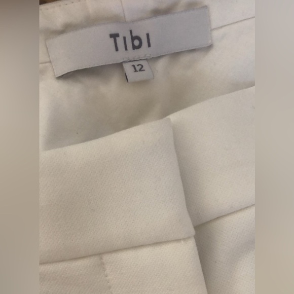 Tibi Wide Leg Trousers Dress Pants Side Slit White Size 12 - Picture 4 of 5